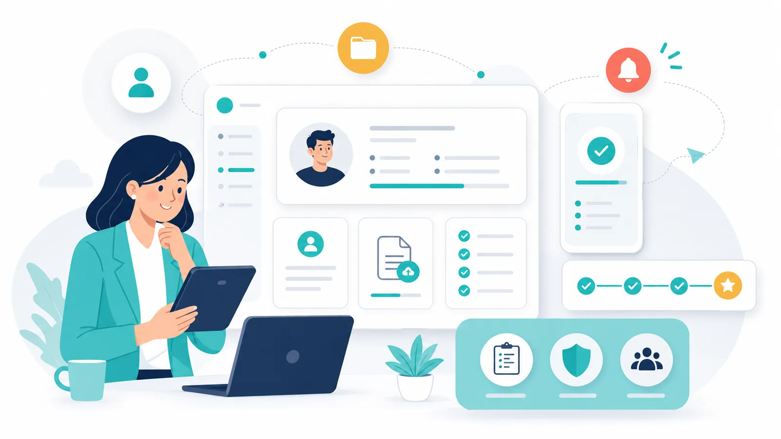 HRAny onboarding workflow with document and checklist status