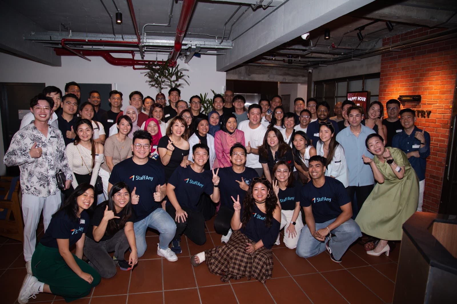 Group photo of attendees at StaffAny's second Leaders Lounge Malaysia at Industry KL