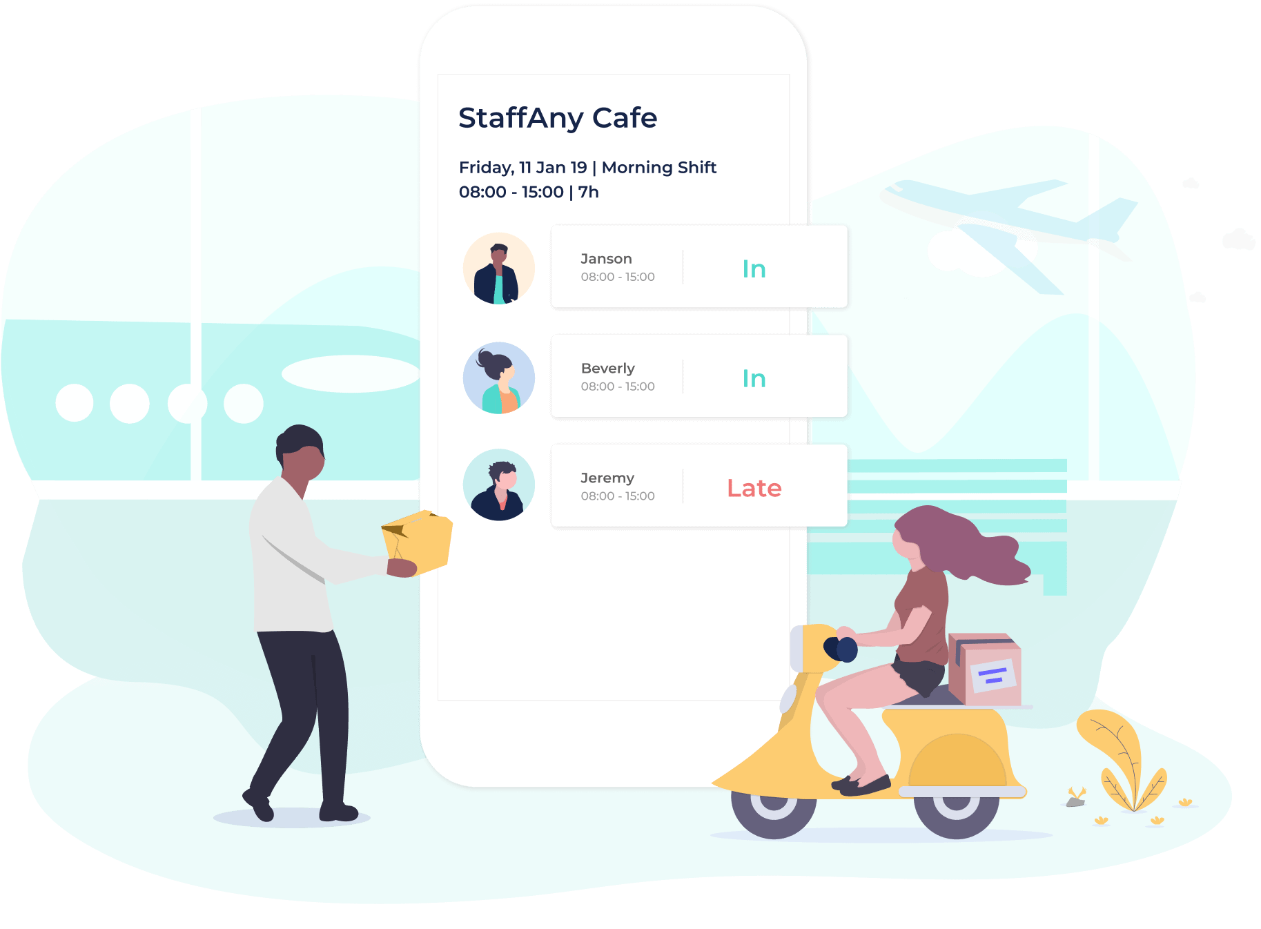 StaffAny attendance records illustration