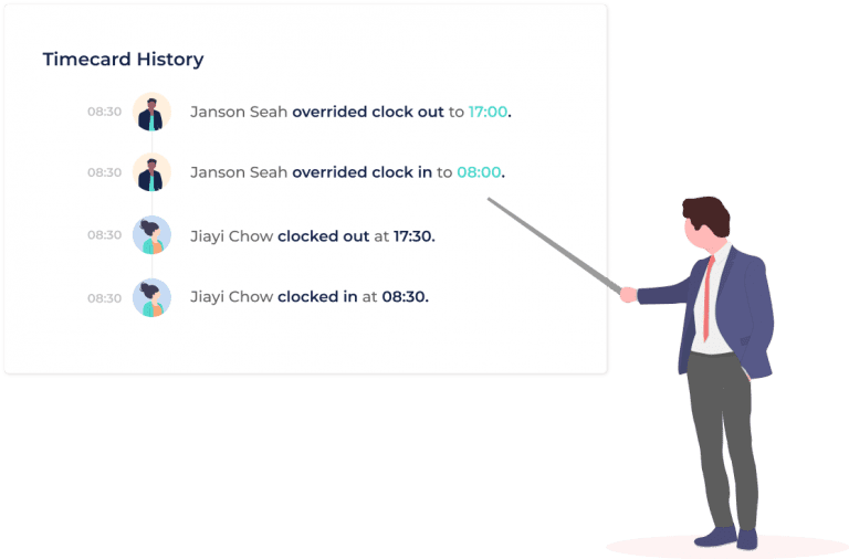 StaffAny Audit Trail on Time Attendance System